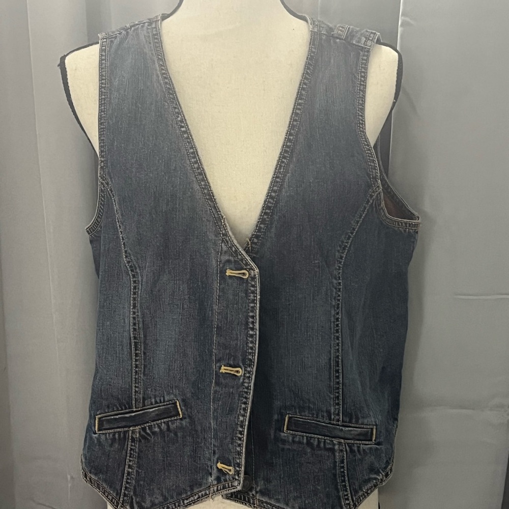 Old Navy Dark Blue Denim Vest